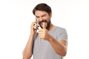 young man talking on the phone