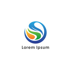 Abstract leaf logo | Vector leaf | logo design | for template.