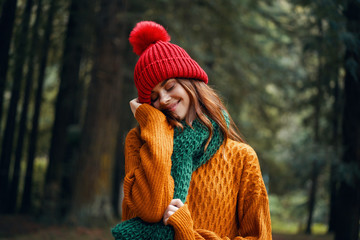 young woman in autumn park