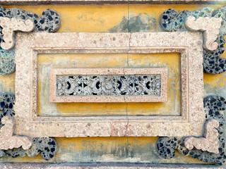 Close up the Balinese Wall Ornament Textures
