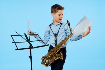 man playing saxophone