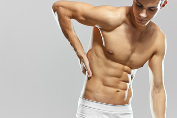 Fototapeta premium young man with naked torso