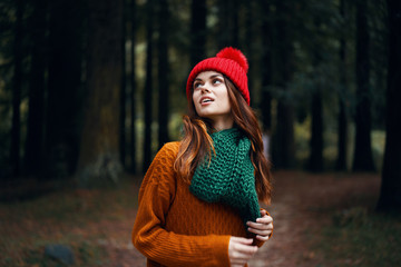 portrait of young woman in park