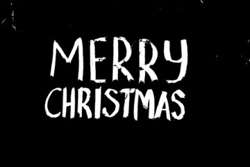 Hand lettering Merry Christmas text. Grunge textures set. Distressed Effect. Grunge Background. Vector textured effect. 