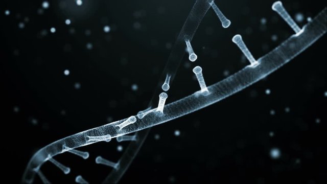 Abstract Digital random digits plexus DNA molecule. Biology, biotechnology, chemistry, science, medicine, cosmetics, motion background, medical dashboard
