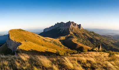 Caucasian mountains of the Republic of Adygea, Krasnodar region. South of Russia. Beautiful...