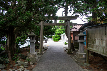 Japanese Temple Torii Gate in Izu