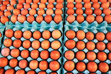 Stall with eggs at street market