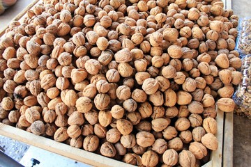 Stall with nuts at street market