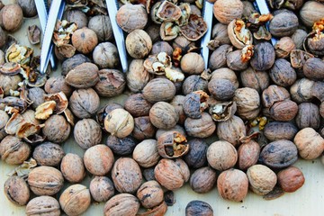 Stall with nuts at street market