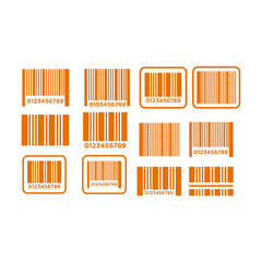 Bar code icon vector in trendy style design template