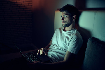 hacker stealing data from laptop