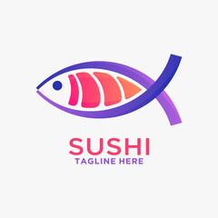 Creative sushi logo design