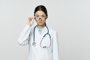 Fototapeta premium portrait of a young doctor with stethoscope