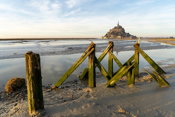 Frankreich Normandie Le Mont saint Michel im Winter