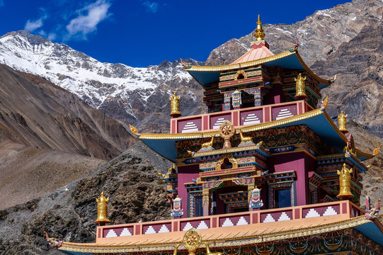 Gue Monastery near  Tabo, at Lahaul Spiti region Himachal Pradesh India
