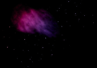 Star field in space and a nebulae. 3D rendering