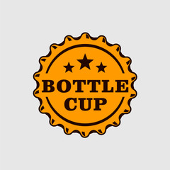 Bottle Cap Emblem Logo Vector