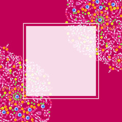 Set of card with flower, leaves, jewelry. Wedding ornament concept. Floral poster, invite. Decorative greeting card or invitation design background