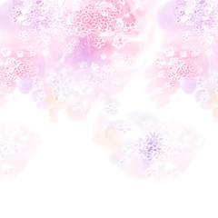 Scenic watercolor background, floral composition Sakura. . Floral poster, invite. Decorative greeting card or invitation design background