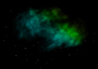 Small part of an infinite star field. 3D rendering