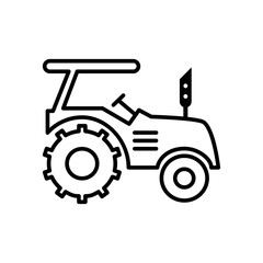 Tractor icon vector simple design