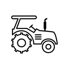 Tractor icon vector simple design
