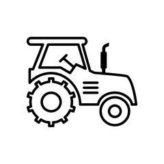 Tractor icon vector simple design