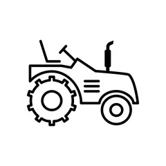 Tractor icon vector simple design