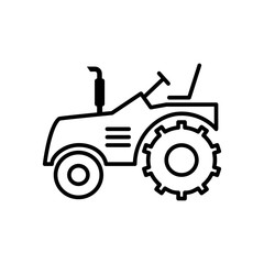Tractor icon vector simple design