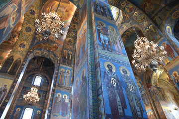 Fototapeta na wymiar Eglise Saint-Sauveur à Saint-Pétersbourg, Russie