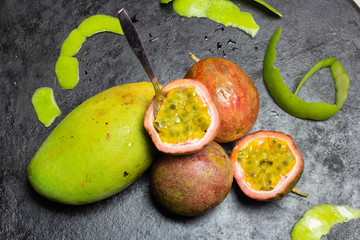 Passion fruit with mango