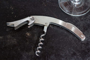 corkscrew on stone surface