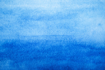 Fototapeta na wymiar Hand painted blue watercolor background