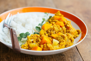 Pumpkin and Yellow Lentil Curry