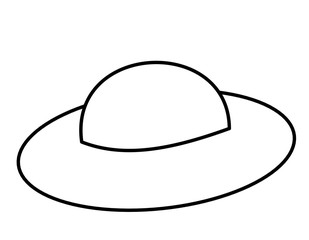 麦わら帽子(線画)