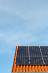 solar panels on a rooftop of a new building