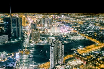 Foto op Plexiglas Las Vegas by Night Cityscape view from Stratosphere Tower © Mirco