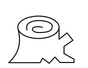 切り株(線画)