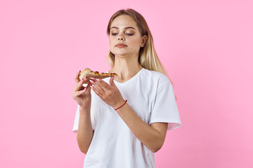 young woman with cake