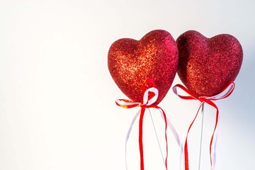 red heart on a white background izorirovannoe Valentine's Day