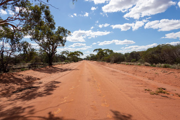 The red sandy road ahead