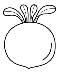 大きなカブ線(線画)