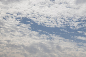 Beautiful blue sky with clouds background.