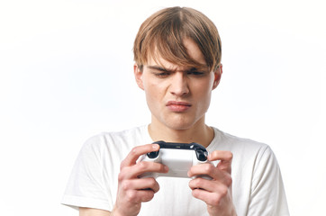 portrait of young man with a cup of coffee