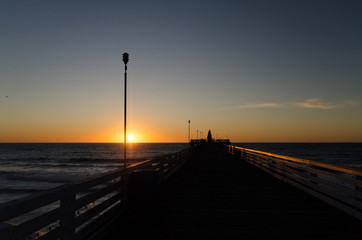 Christmas sunset At Crystal Pier
