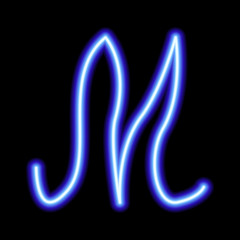 neon blue symbol 