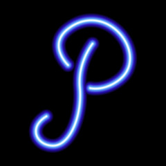 Obraz premium neon blue symbol 