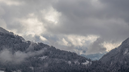 Clouds in a winter wonderland