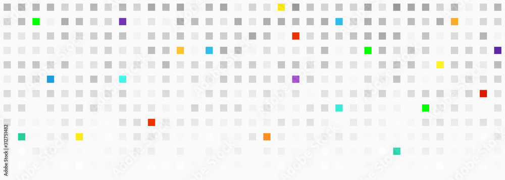 Poster big data concept with squares on white background